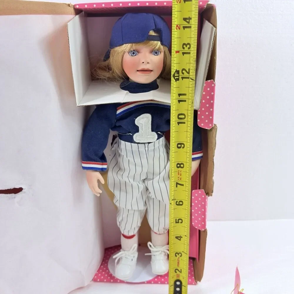 Vintage Paradise Galleries Sam Baseball Porcelain Doll Treasury Collection W COA
